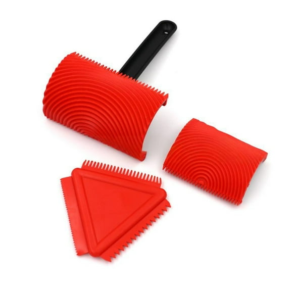 High Density Polyurethane Paint Roller Set With Realistic Wood Texture Design And Comfortable Grip For Professional Use