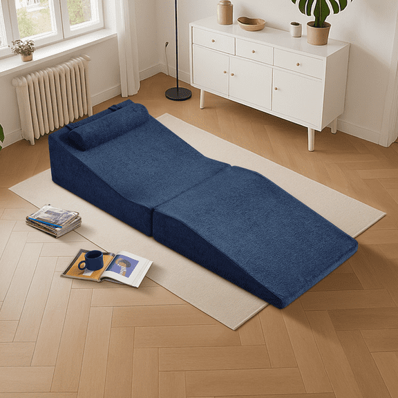 High-Density Pure Sponge Sofa Foldable & Portable Tatami Lounger, Multi-Functional Sofa Bed for Living Room & Bedroom, No Assembly, Eco-Friendly, Multiple Colors