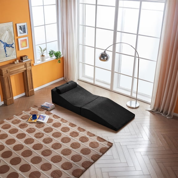 High-Density Pure Sponge Sofa Foldable & Portable Tatami Lounger, Multi-Functional Sofa Bed for Living Room & Bedroom, No Assembly, Eco-Friendly, Multiple Colors