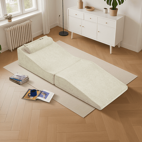 High-Density Pure Sponge Sofa Foldable & Portable Tatami Lounger, Multi-Functional Sofa Bed for Living Room & Bedroom, No Assembly, Eco-Friendly,