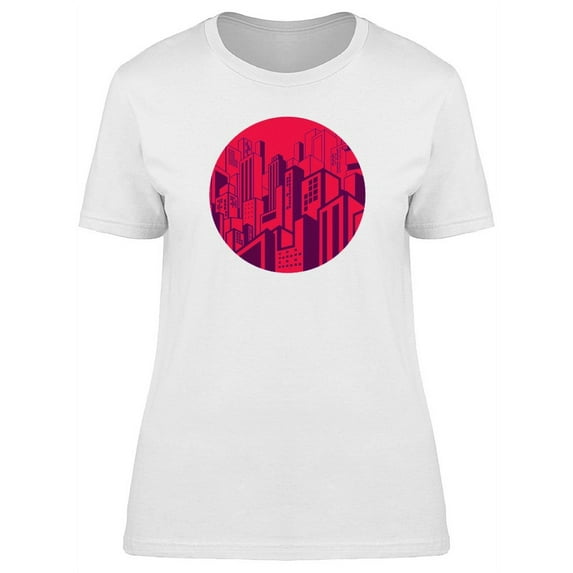High Density Red Buildings T-Shirt Women -Image by Shutterstock, Female XX-Large