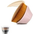 thumbnail image 1 of High-Density Seamless Foundation Brush, Flat Top Kabuki Foundation Brush, BB Cream Makeup Brushes, Hexagon Face Blush Liquid Powder Foundation Brush, for Mixing Liquids, Creams (Pink), 1 of 5