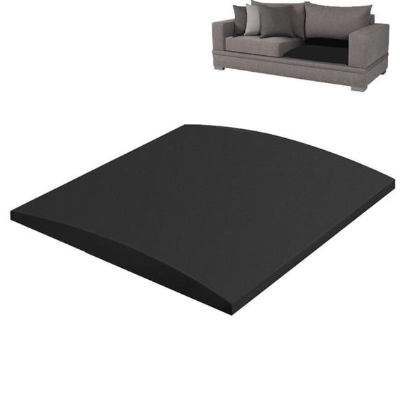 High Density Sofa Support Board 20x20x2 Inch Sponge Seat Cushion Insert for Sagging Couch Repair, Raised Center Design Enhances Comfort and Stability, Black White Blue(Black)