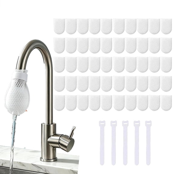 High Density Tap Water Filter, Splash Prevention Filter Cotton Set, Fine Fiber Mesh Water Purification Insert with Sediment Filtration, Compact Water Filtration Accessory for Household Kitchen Use