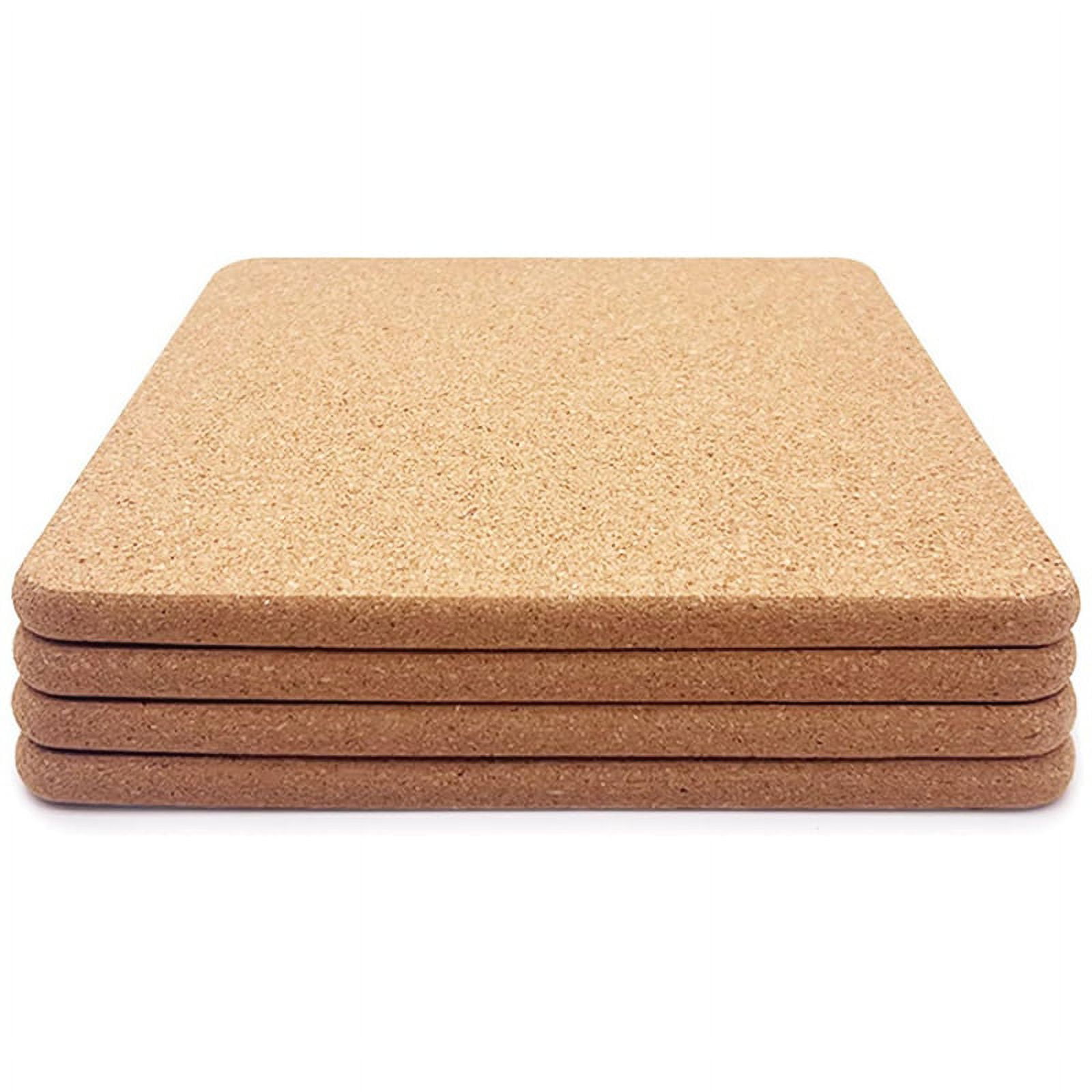 High Density Thick Square Cork Pad for Hot Dishes, 8 Inch Heat