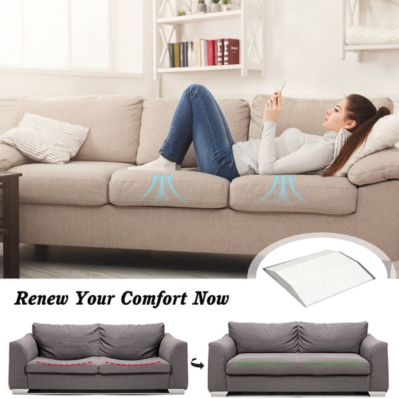 High Density Trapezium Foam Sofa Cushion Support Insert, Soft Comfort Upgrade for Sagging Seat Pads, Durable Foam Cushion Core for Chairs, Sofas & Lounges, Relieves Pressure Points, White