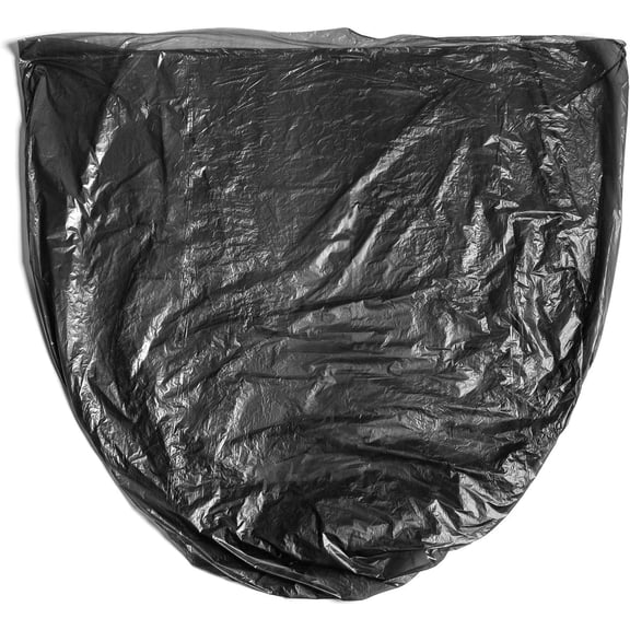 High Density Trash Bags, 60 Gallon, 150 Count, 22 Micron (eq), 38" x 60", Black, for Bathroom, Office, Industrial, Commercial, Janitorial, Municipal, Recycling