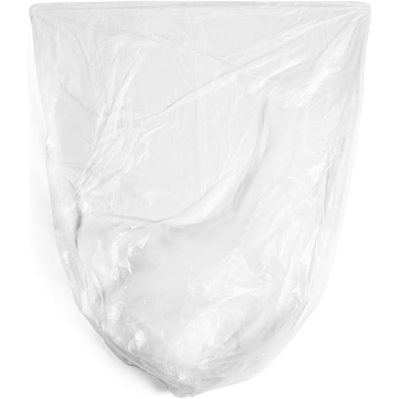 High Density Trash Bags, 60 Gallon, 150 Count, 22 Micron (eq), 38" x 60", Clear, for Bathroom, Office, Industrial, Commercial, Janitorial, Municipal, Recycling