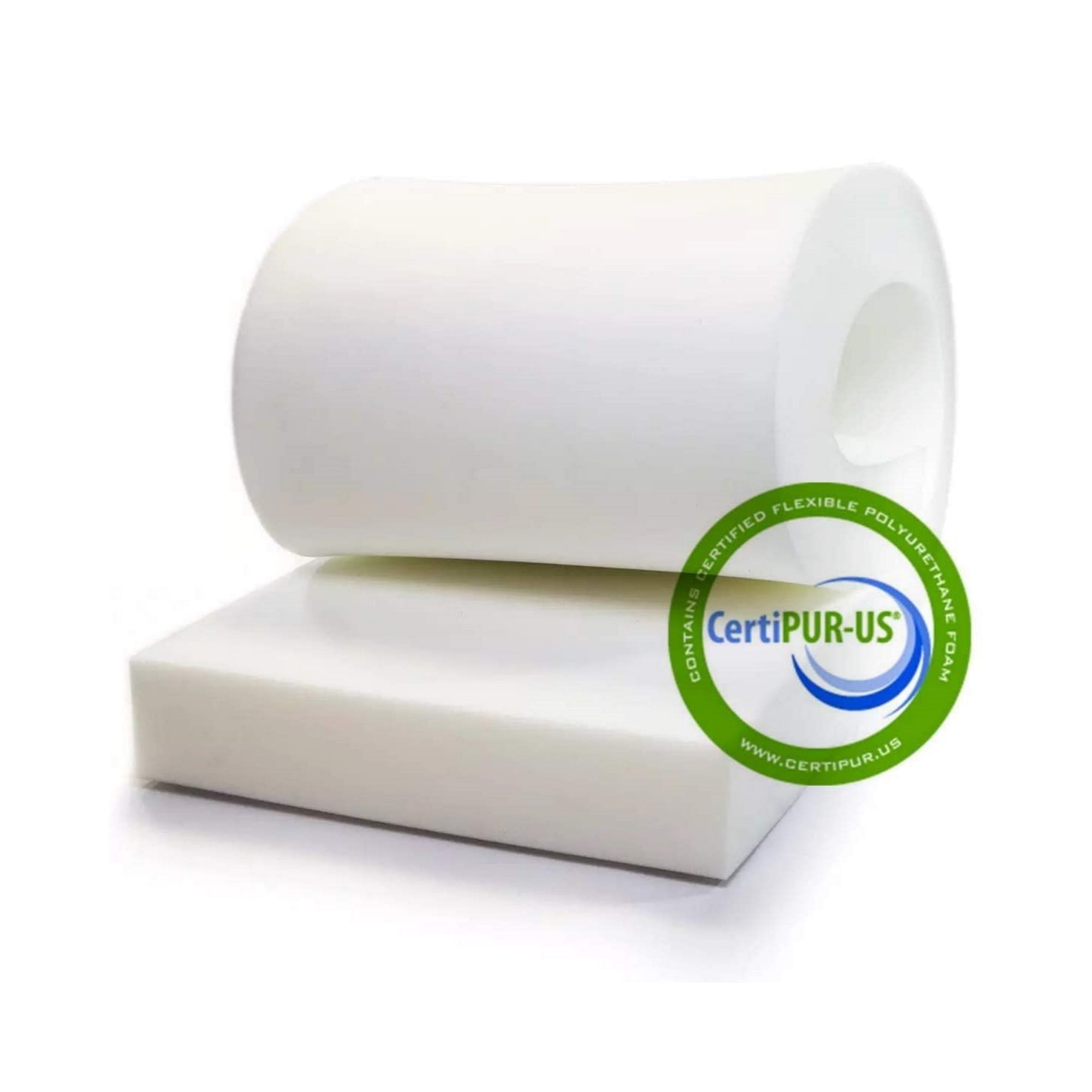 Foamy Foam High Density 4 inch Thick, 24 inch Wide, 24 inch Long Upholstery Foam, Cushion Replacement