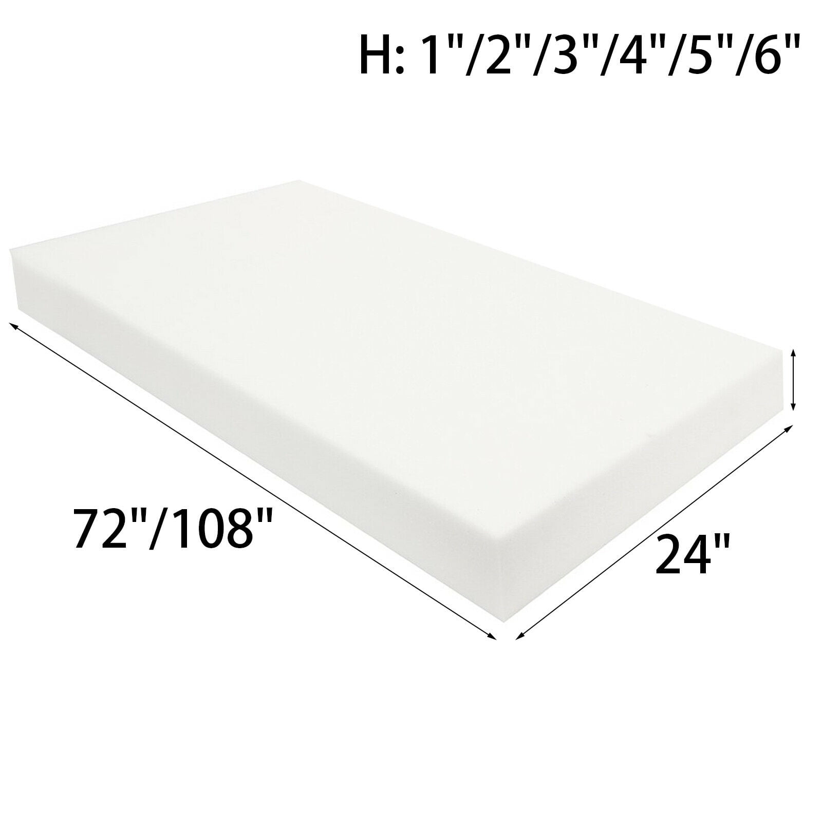 High Density Upholstery Foam Seat Sofa Cushion Replacement Sheets Foam ...