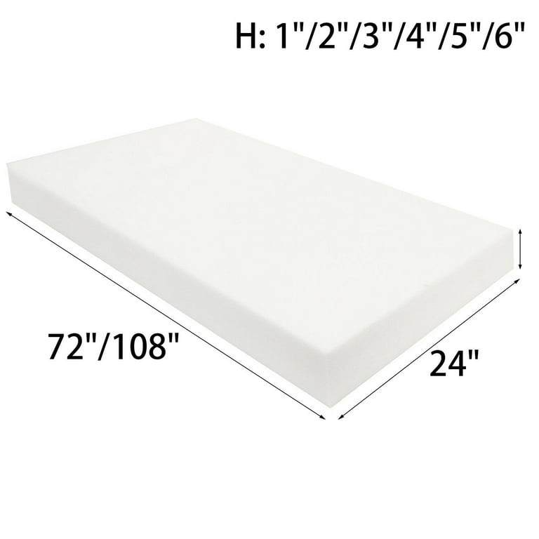 Custom High Density Upholstery Foam Cushion Sofa Seat Padding Replacement  Sheet,Durable Memory Foam Sheet Craft Foam Cut to Any Size