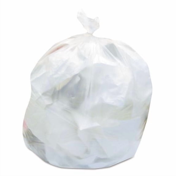 High-Density Waste Can Liners, 30 gal, 8 mic, 30" x 37", Natural, 25 Bags/Roll, 20 Rolls/Carton | Bundle of 2