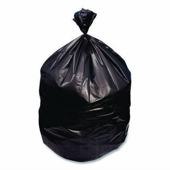 High-Density Waste Can Liners, 33 gal, 16 mic, 33 x 40, Black, Roll, 250/Carton | Bundle of 2