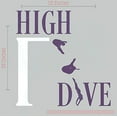 thumbnail image 1 of High Dive Vinyl Lettering Art Wall Decals Stickers Swimming Girls Room Décor Plum-White, 1 of 5