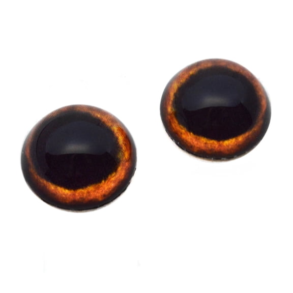 High Domed Amber Dog Glass Eyes