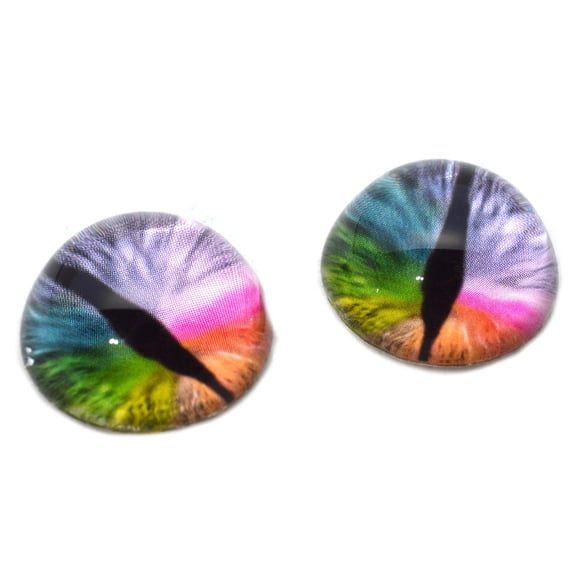 High Domed Rainbow Dragon Glass Eyes