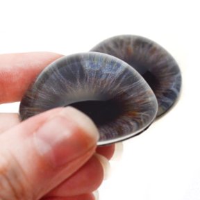 High Domed Realistic Misty Gray Human Glass Eyes