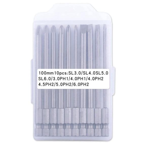 High Durability Screwdriver Bit 100mm For Slotted Crosshead Various Application