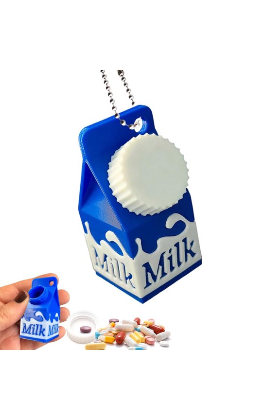 High Durability Travel Friendly Portable Container Organizers Keyring Cartoon Milk Carton Styles Waterproof
