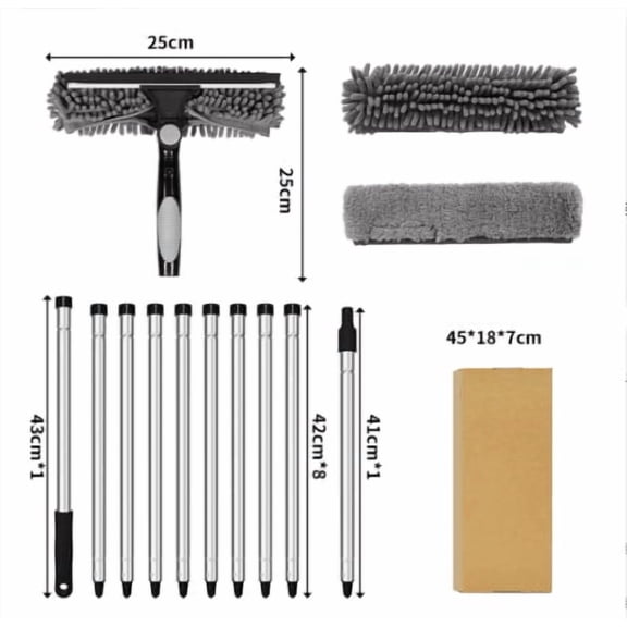 High Duster - Microfiber Cobweb Brush, Long Handle Cleaner | Ceiling Fan Dust Remover, Extendable Dusting Tool, Supply for Lampshade Shelf Window