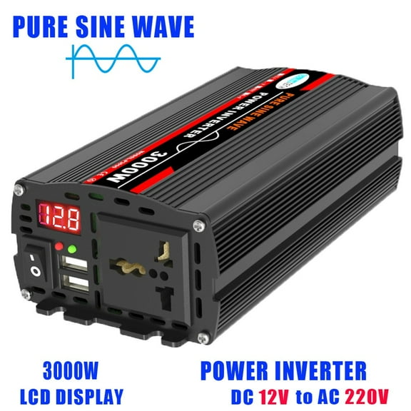 High Efficiency 3000W Pure Sine Wave Power Inverter for Solar Panel, Home,