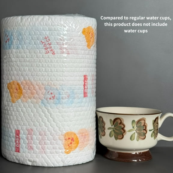 High Efficiency 400 Sheets Roll Disposable Kitchen Paper Towels - Washable Dry and Wet Dual-use Oil Removal Cloth (Multiple Styles) Lazy Cleaning Towel Household Wiping Paper Cleaning Supplies