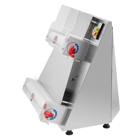 High-Efficiency Commercial Pizza and Pasta Machine with Dual Rollers, 370W Motor, Safety Features, and Easy-to-Clean Stainless Steel Body
