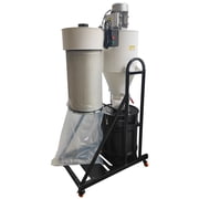 High Efficiency Cyclone Dust Collector Dual Inlet Woodworking Dust Extractor 220V with 100L Collection Bin