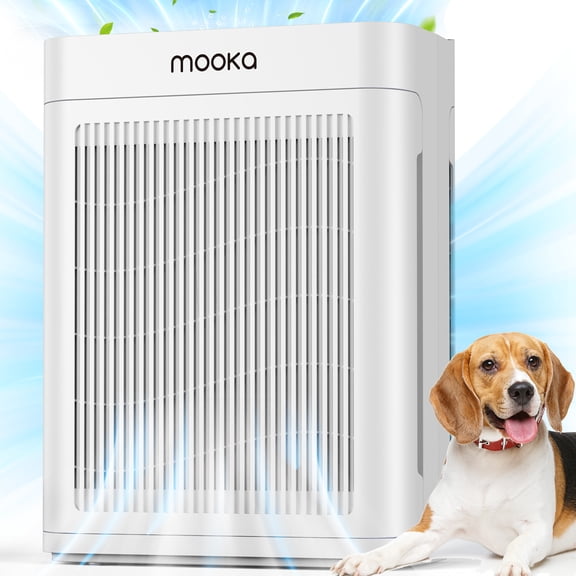 Air Purifiers for Home Large Room Up to 2500 Ft² With Double Air Intake,Washable Pre-Filters, Air Purifier for Bedroom ,HEPA Air Cleaner for Dust, Pets,White