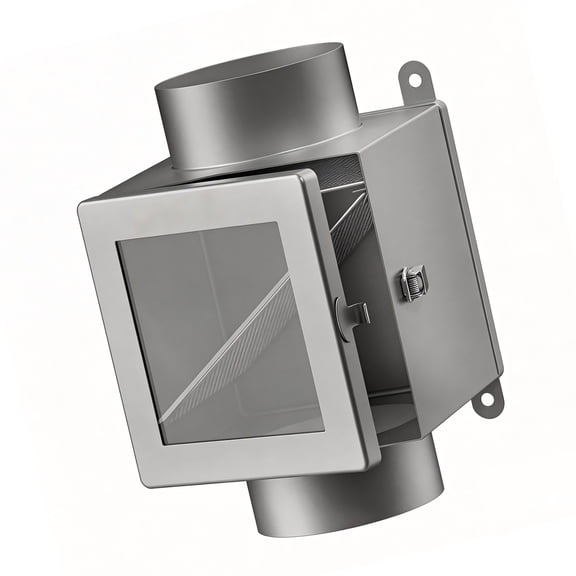 High Efficiency Dryer Duct Lint Catcher With Removable Meshes Filters And Clear Door Metal Dryer Duct Lint Trap