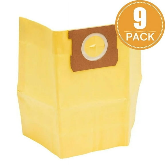 High-Efficiency Dust Bag, 9-Pack, VHB35 3701, Fits HART 3-5 Gallon Wet/Dry Vacuum Cleaners