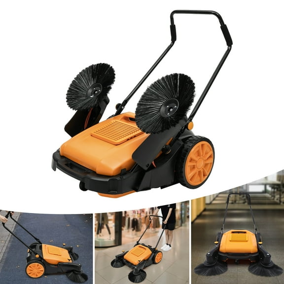 High Efficiency Floor Sweeper with 41.34in Cleaning Width, 14.53gal Dustbin, Low Noise, Adjustable Brush Head, Energy-Saving, and Easy Storage