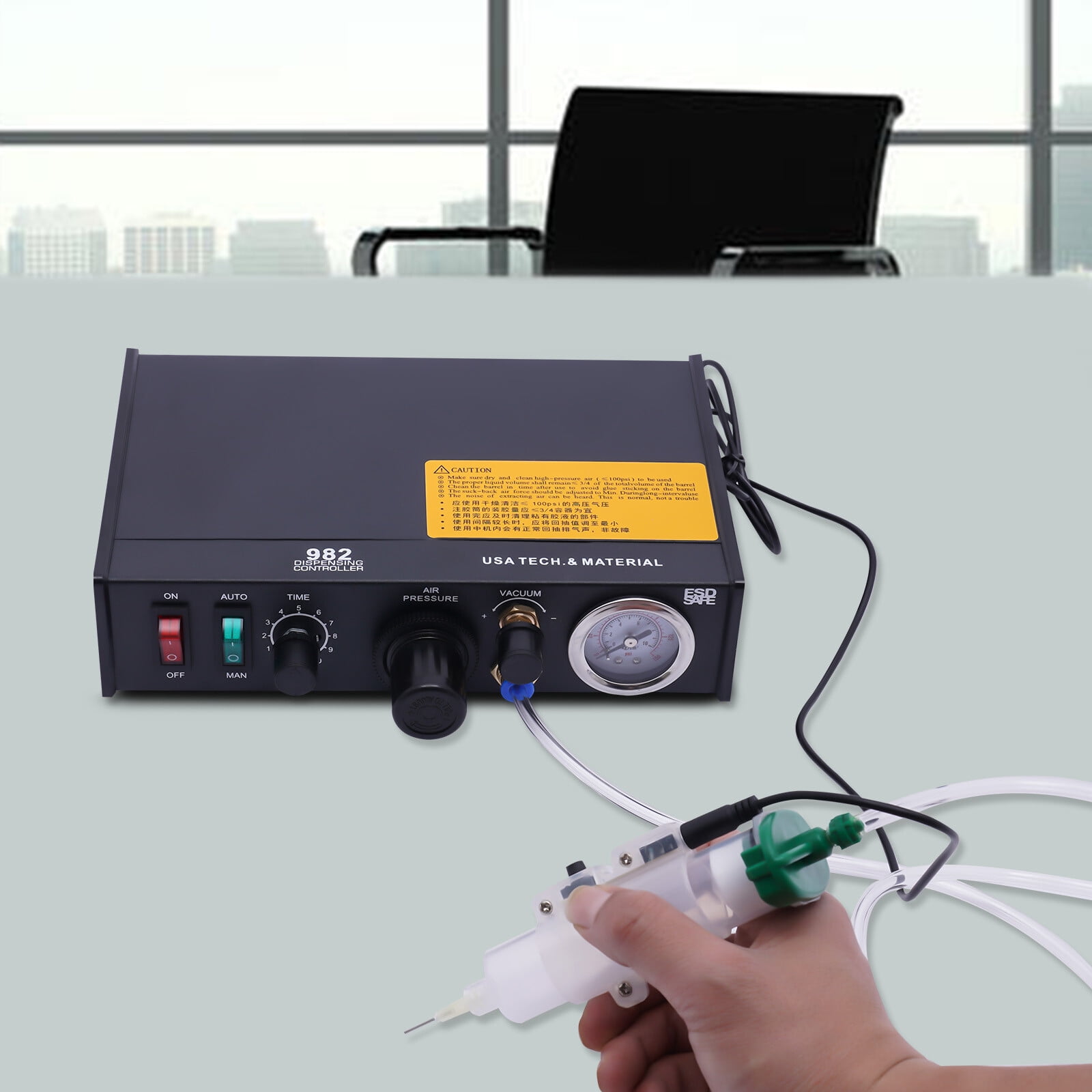 High-Efficiency Glue Dispenser Machine, 0.01ml Minimum Drip, Stable Voltage, Rounded Corners, Ideal for Quick-Drying Glue and Epoxy Resin Applications