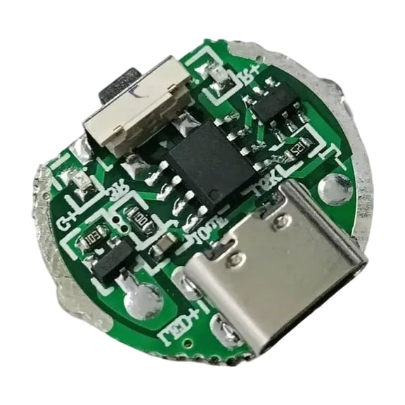 High Efficiency LED Flashlight Driver Board With Builts In USB Charging And Safety Features USB C Charging Board