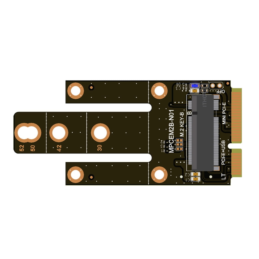 High Efficiency M.2 NGFF Key B to mPCIE Adapter Card with Card Slot for ...