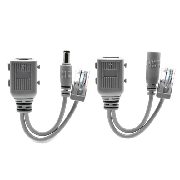 High Efficiency Passive Splitter Transmission Converters for Secure Camera Power Separation RJ45 5.5x2.1mm Plugs