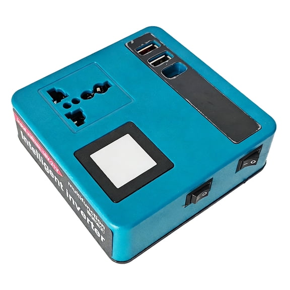 High Efficiency Power Inverter Converts 18V to 220V Includes LED Light Suitable for Outdoor Use with USB and Type C Port