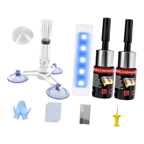 High Efficiency Professional Car Windshield Restoration Set None Toxic Materials Includes Curing Lamp Nighttime Solution