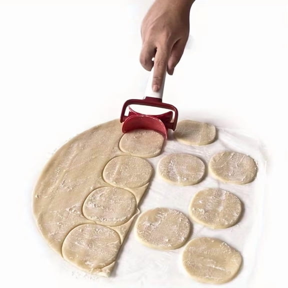 High Efficiency Round Cookie Roller Cutter - Perfectly Shaped Cookies and Pies Made Easy