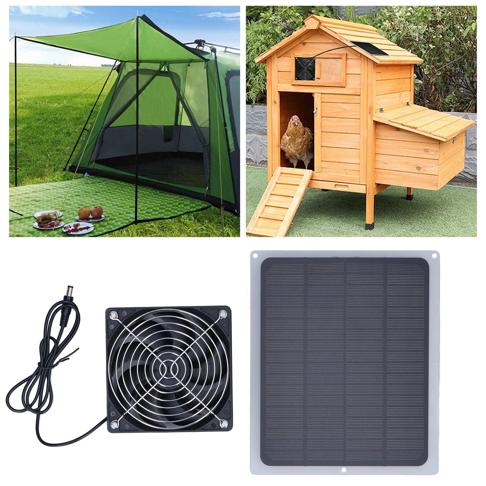 View of High,Efficiency Solar Fan For Chicken Coops Outdoor Use, Quiet ...