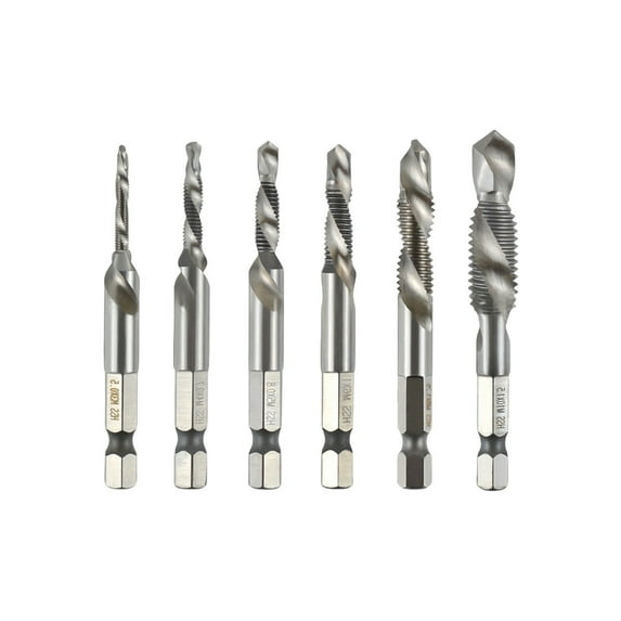 High Efficiency Spirals Flute Tap Hexagonal Shank Multipurpose Screw Thread Taps Tool For Drilling And Deburring