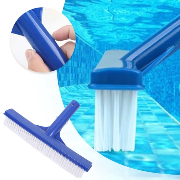 High-Efficiency Swimming Pool Brush 10 Inch Stainless Steel Cleaning Tool for Spa and Pool Ideal for Scrubbing Walls and Floors