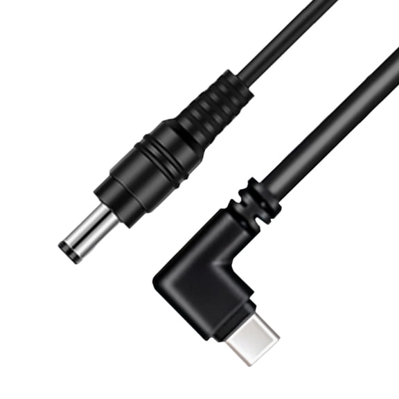High Efficiency Type C to DC5.5 Power Adapter Cable Quick Charging for Various Electronics Durability PVC Construction