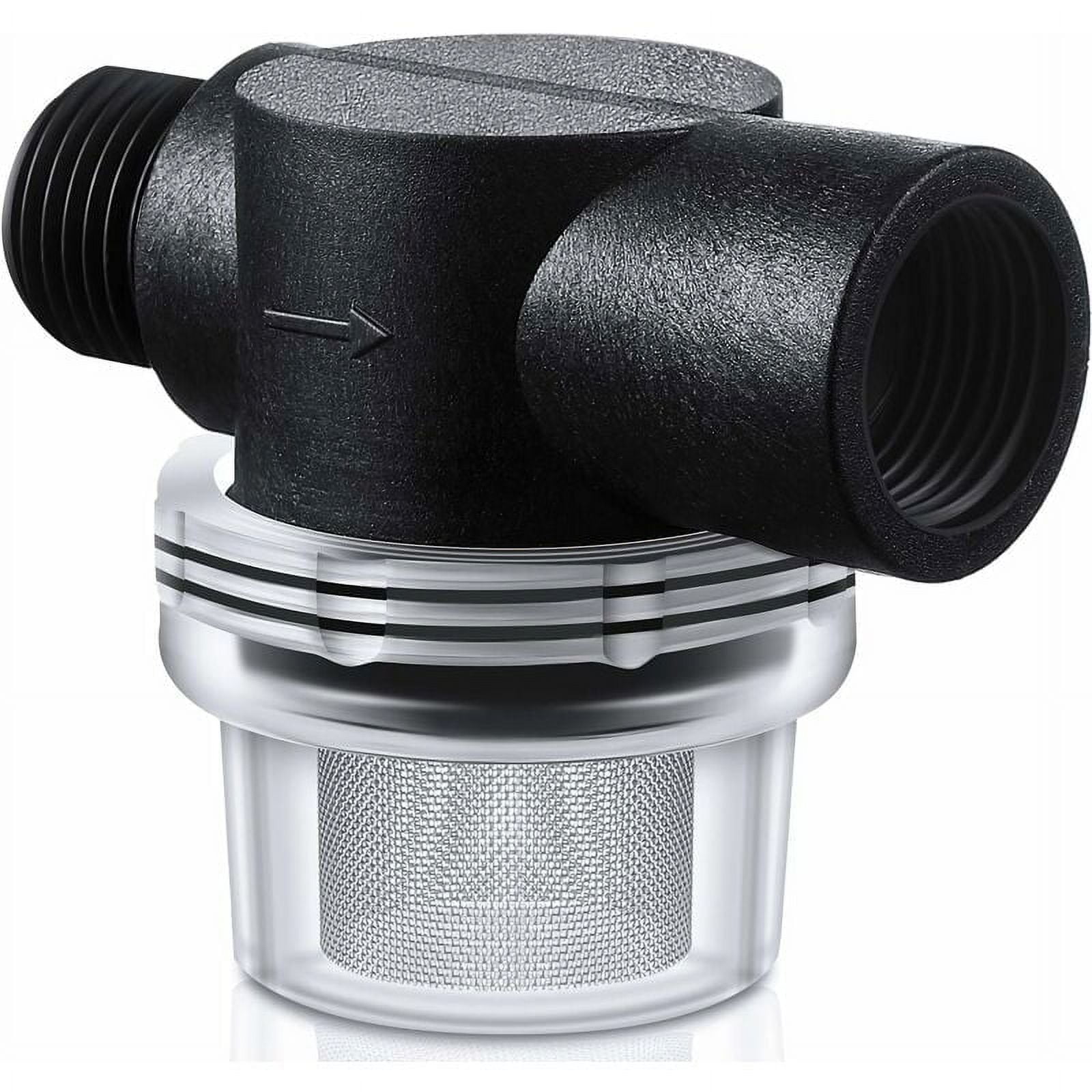 High-Efficiency Water Pump Strainer, 1/2 Inch Stainless Steel Screen Ensures Fresh Water, Wide Application for RV, Marine, And More