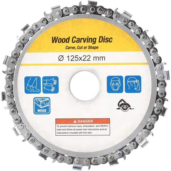 High-Efficiency Wood Carving Chain Disc, Angle Grinder Disc for Fast Waste Removal, Provides Excellent Grip on Hard Materials