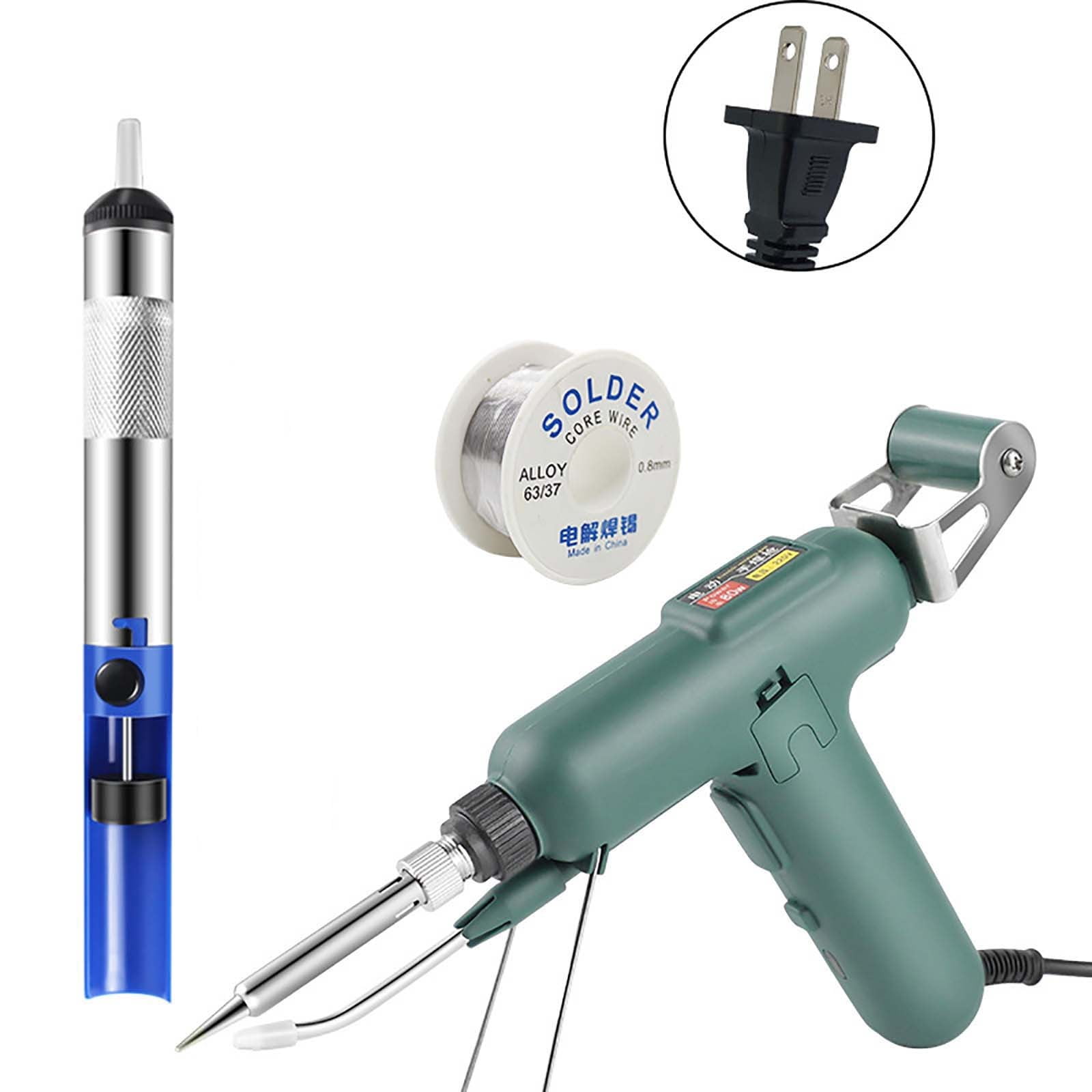 High Efficient 80W Soldering Iron Motorized Automatic Feed Adjustable Temp 180-520°C Portable Soldering Tool