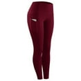 thumbnail image 1 of High Elastic Leggings Pant Women Solid Stretch Compression Sportswear Casual With Pocket, 1 of 5