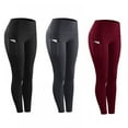 thumbnail image 1 of High Elastic Leggings Pant Women Solid Stretch Compression Sportswear Casual Yoga Jogging Leggings Pants With Pocket Girl, 1 of 8