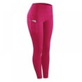 thumbnail image 1 of High Elastic Leggings Pant Women Solid Stretch Compression Sportswear Casual Yoga Jogging Leggings Pants With Pocket, 1 of 7