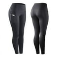 thumbnail image 1 of High Elastic Leggings Pant Women Solid Stretch Compression Sportswear Casual Yoga Jogging Leggings Pants With Pocket, 1 of 2